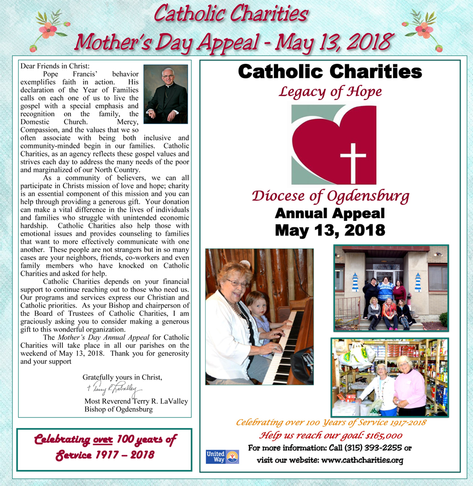 Catholic Charities Mothers Day Appeal